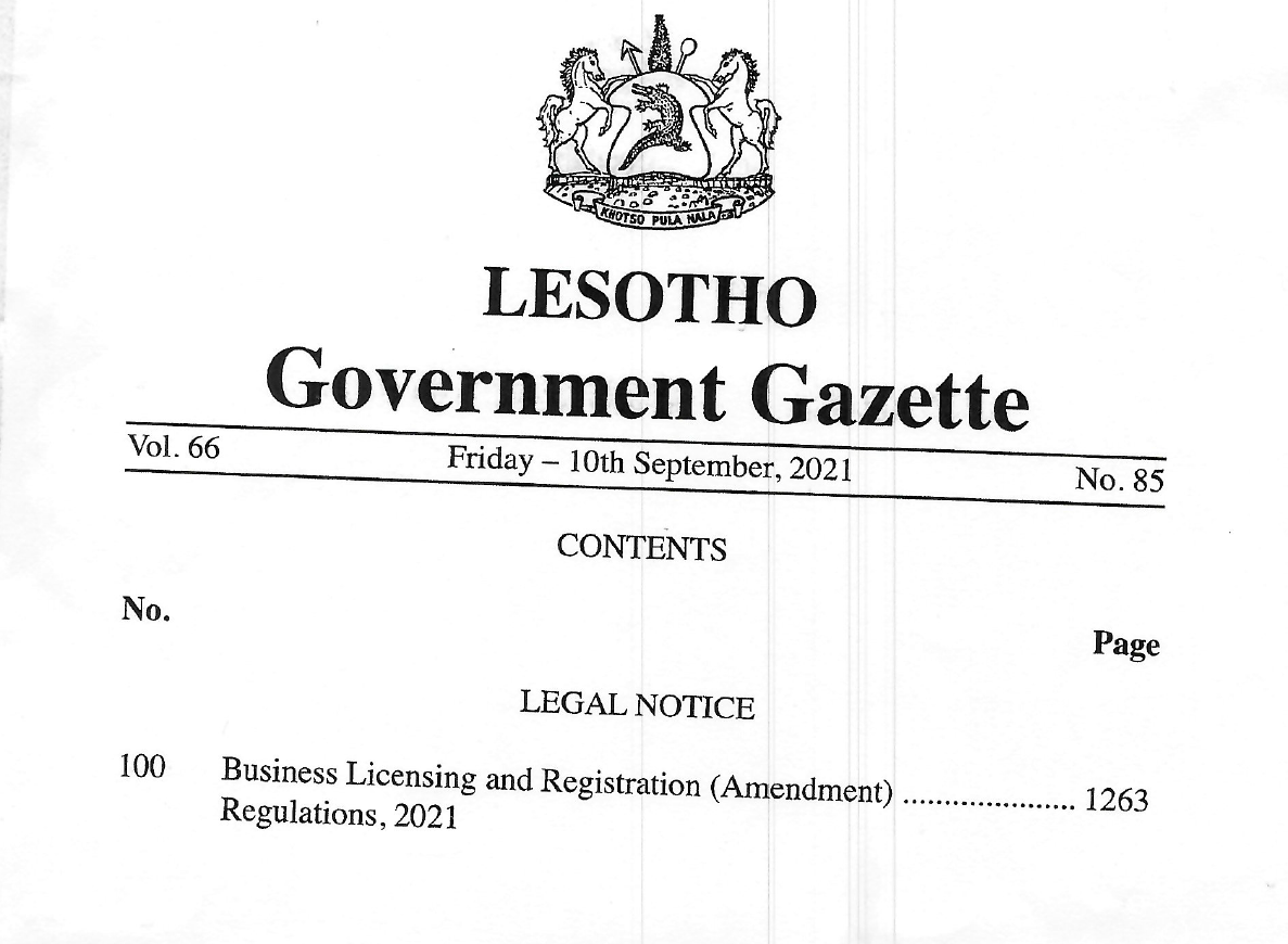 Business Registration and Licensing Act Amendment of 2021