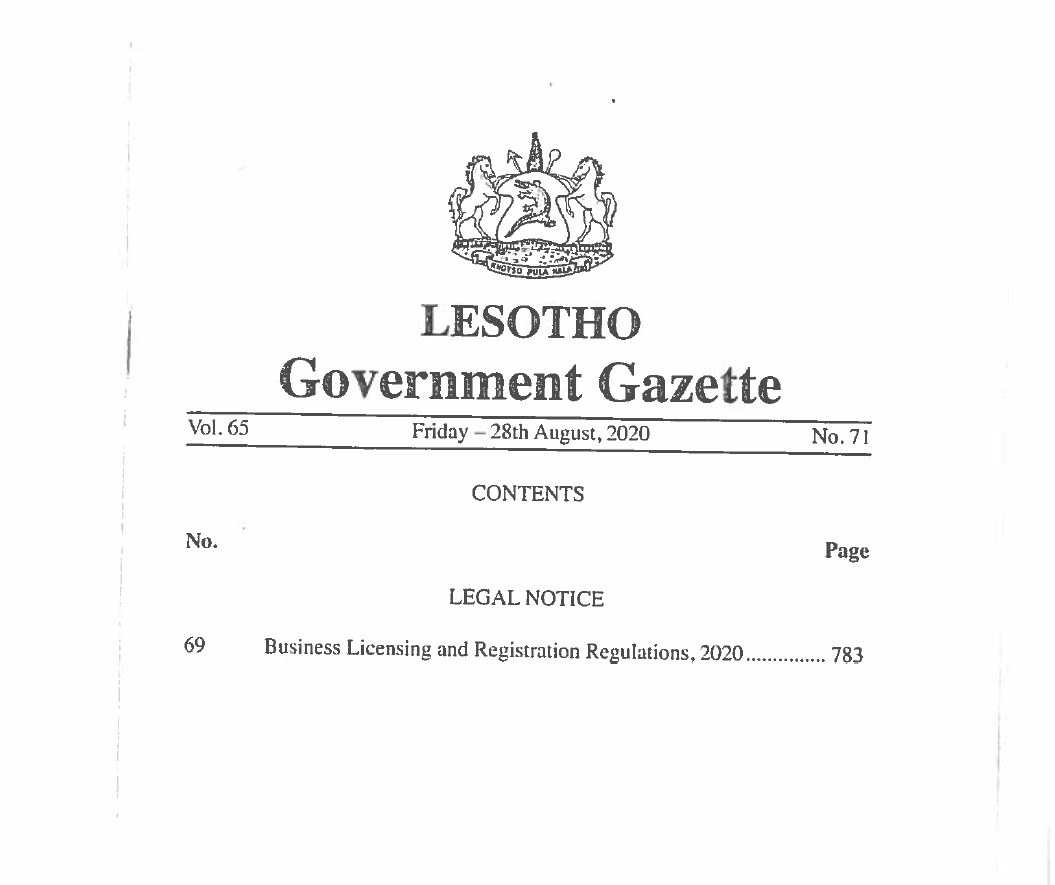 Business Licensing Registration Regulations 2020